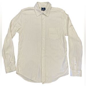 Ben Sherman Cotton/Rayon Blend Off-White Button-Down Men’s Size Medium Fall Soft